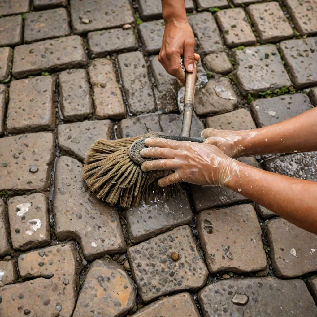 Mycie kostki brukowej krok po kroku