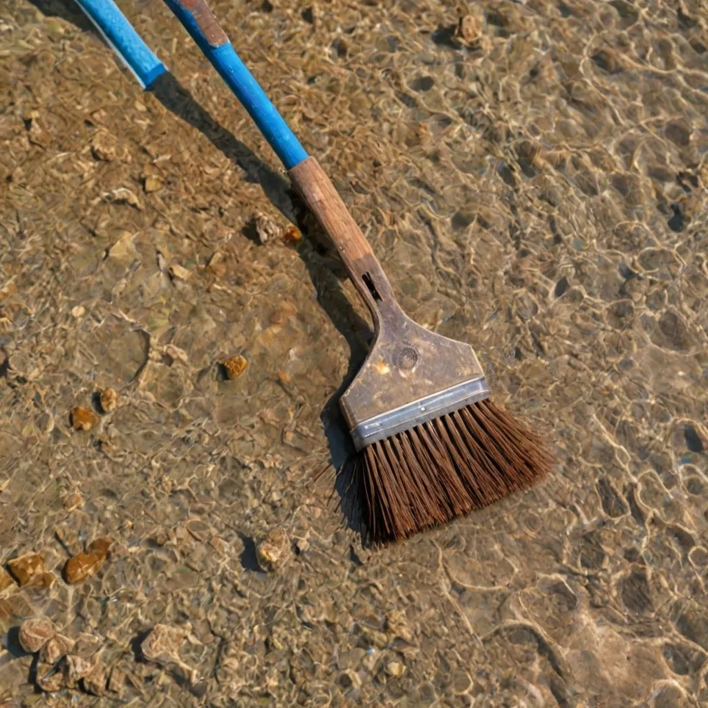 Jak usunąć brązowy osad z dna basenu?