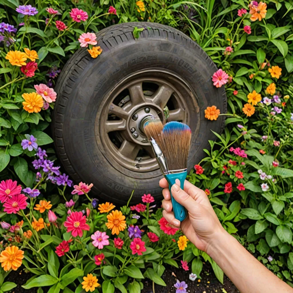 Czym pomalować oponę do ogrodu?