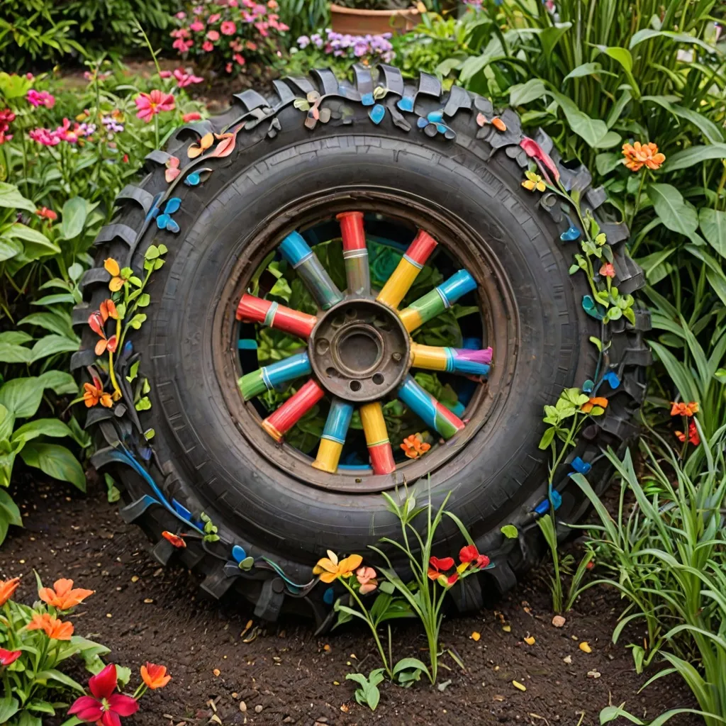 Jakie ozdoby ogrodowe można zrobić ze starej opony?