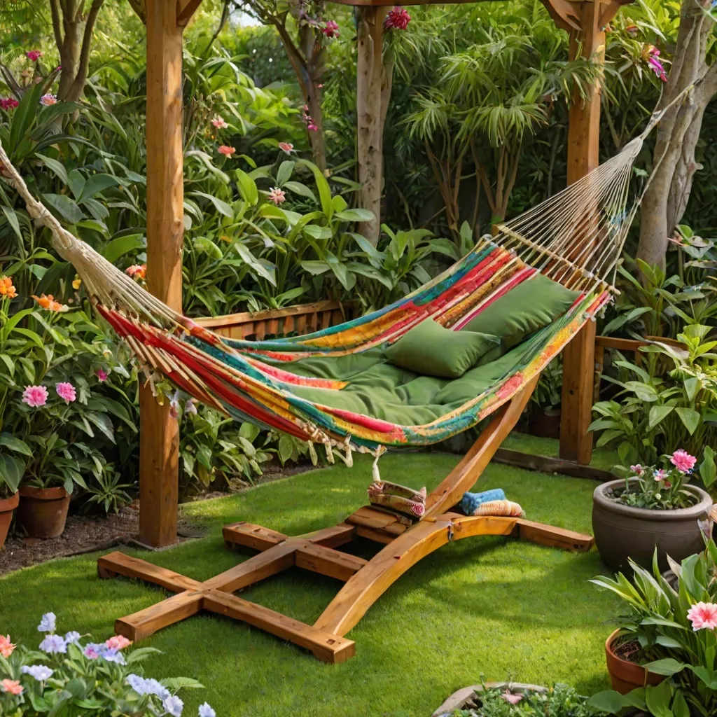 Jak zrobić hamak w ogrodzie bez drzew?